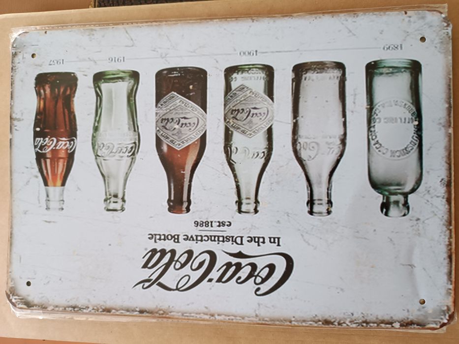 Placas metálicas retro - Coca-Cola e PepsiCo