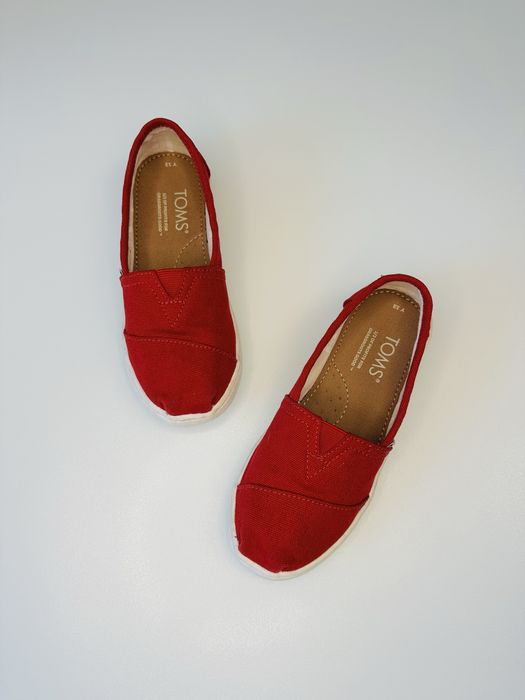 Червоні дитячі кеди сліпони toms 31 розміру