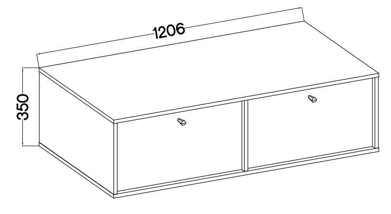 Komoda RTV 2K podwieszana JAKATA 4 Beż piaskowy HIT !!!