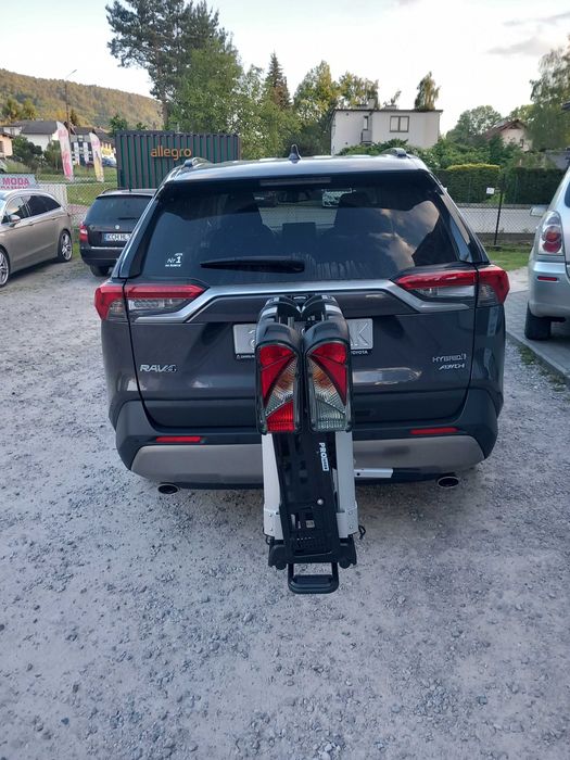 Solidny, składany bagażnik rowerowy na hak, platforma rowerowa Pro User FG 3  Silver