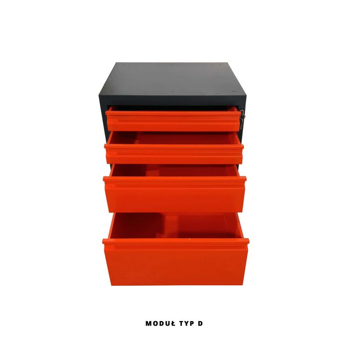 STÓŁ Warsztatowy P-2112 - DUŻY z szufladami szafką półką