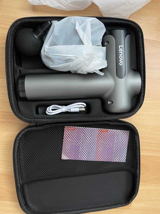 Масажер Lenovo Масажний пістолет 8 насадок Акумуляторний