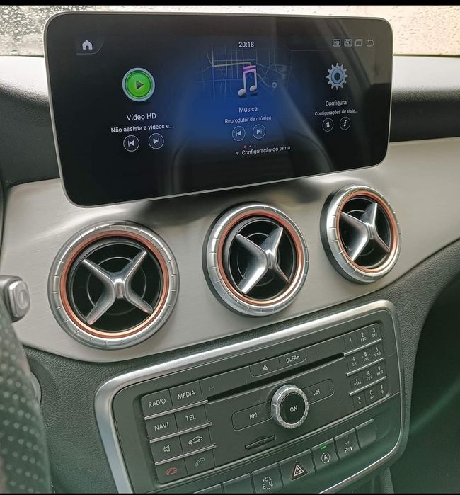 Tela Android 14 com GPS Mercedes Classe A/CLA/GLA (Artigo Novo)