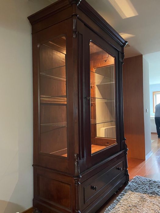 Móvel Louceiro/Biblioteca  Rústico com luz