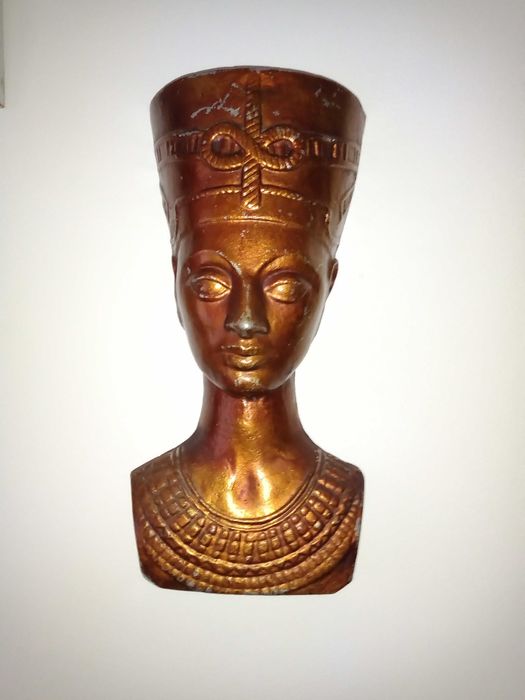 Nefretete Odlew Aluminiowy Popiersie Wiszący duży Egipska Figurka