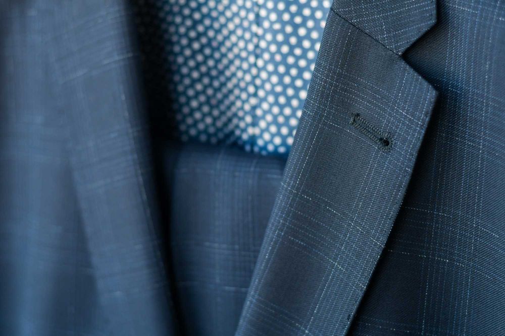 Чоловічий костюм Roy Robson Slim Fit, темно-синій в клітинку, р 52-54.