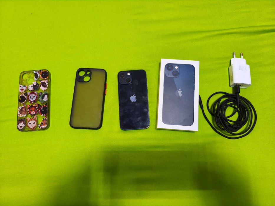 iphone 13 mini 128gb + ładowarka + kabel 2m bateria 99%