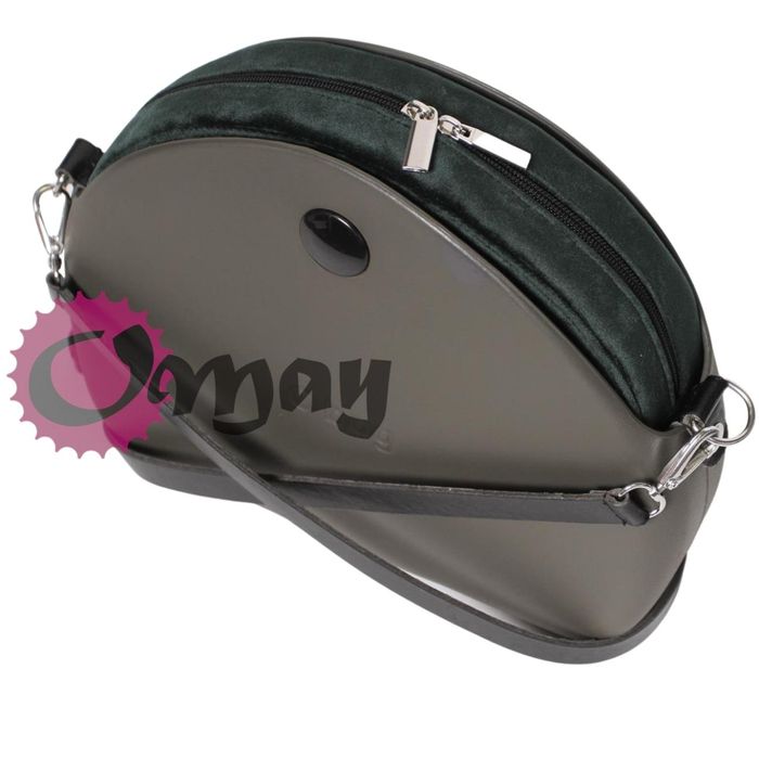 organizer OBAG MOON LIGHT elegancki welur zielony butelkowy OMAY