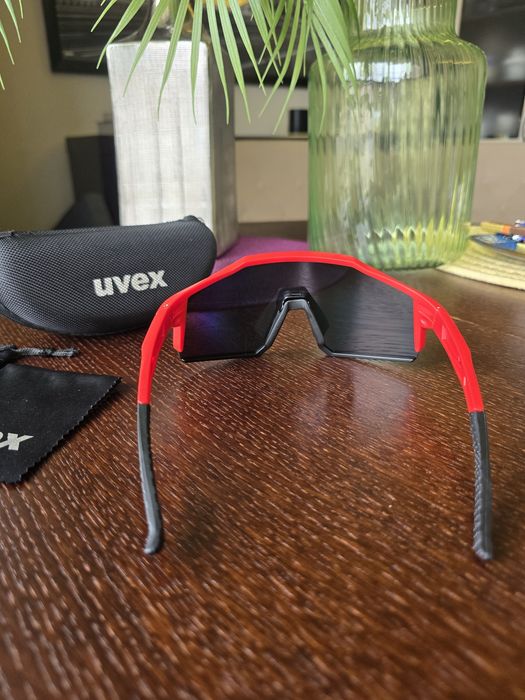 Okulary UVEX RED Sportowe UV400 MTB rowerowe trekking bieganie