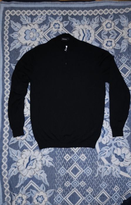 Elegancki męski sweter marki premium Matinique XL wełna merino 3/4 zip