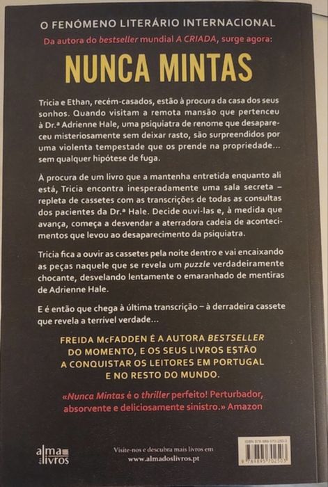 Livro Nunca  Mintas  freida “Novo”