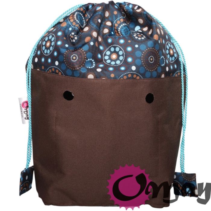Brązowy organizer do OBAG MINI worek chocomay turkus komin OMAY