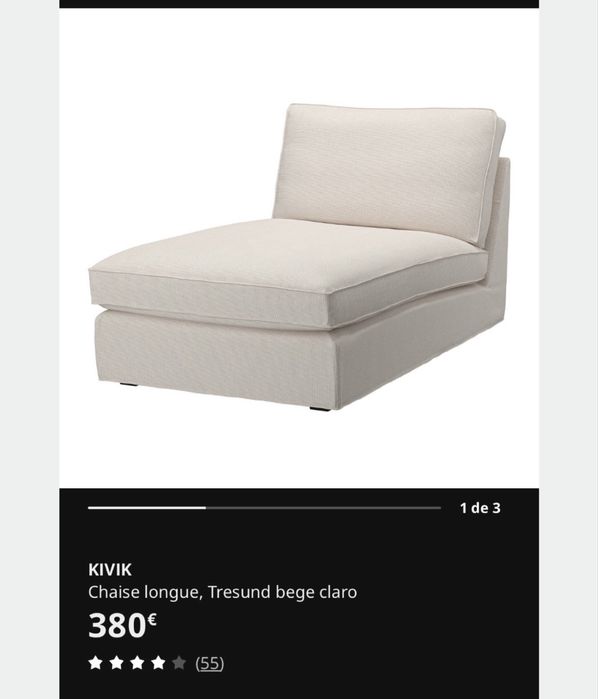 Chaise longue cinzento