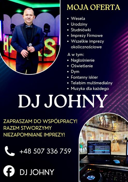DJ Wodzirej Wesela, Karnawał, Urodziny, , 18-30-40stki, itp. Sylwester