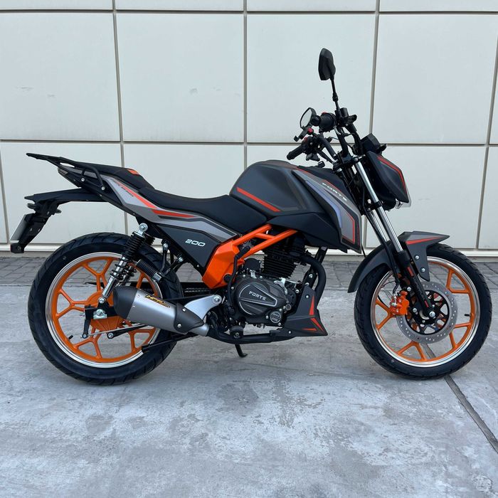 Мотоцикл SR-200X Forte (сіро-помаранчевий)