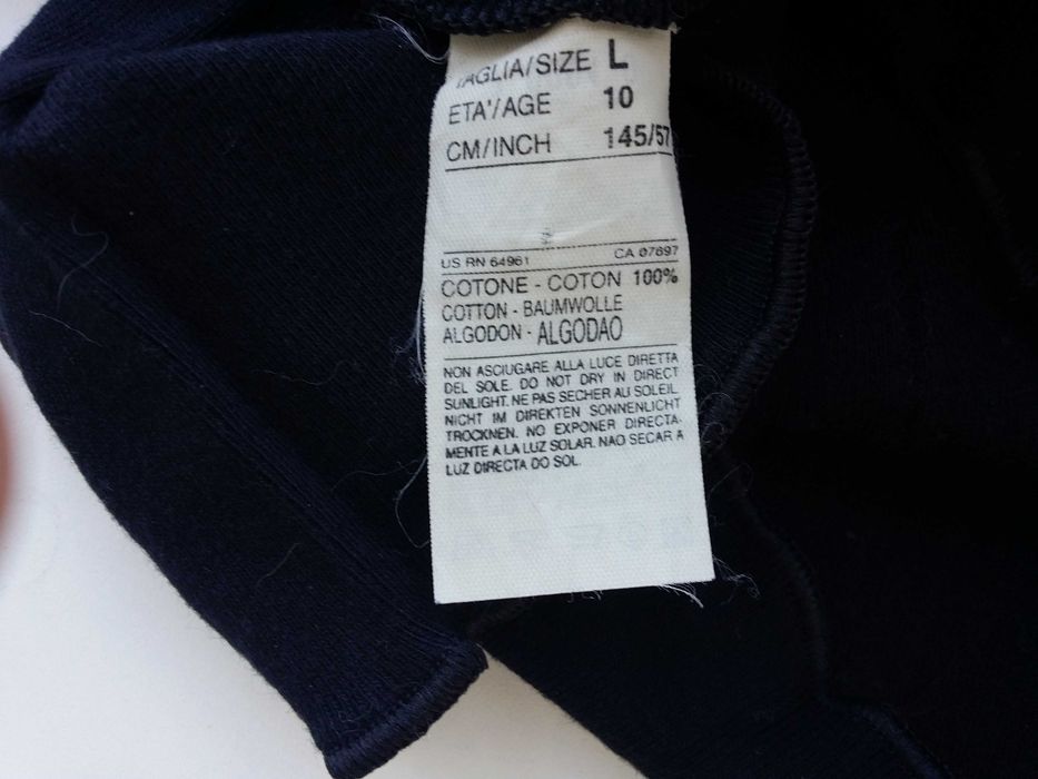 Blusa top manga comprida preta benetton S
