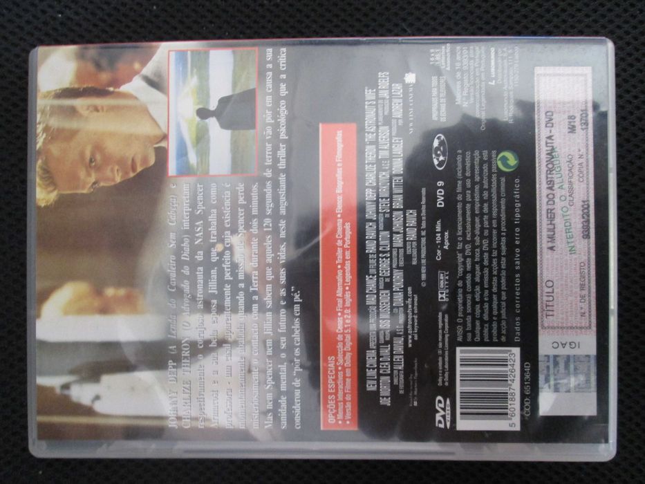 DVD A Mulher do Astronauta, Charlize Theron, Clea DuVall, Johnny Depp