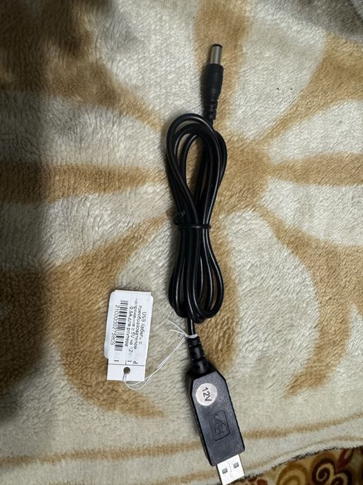 Кабель перехідник для роутера від павербанка  5V to12V