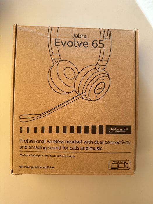 Jabra Evolve 65 Bluetooth гарнитура + USB адаптер | Беспроводные наушники