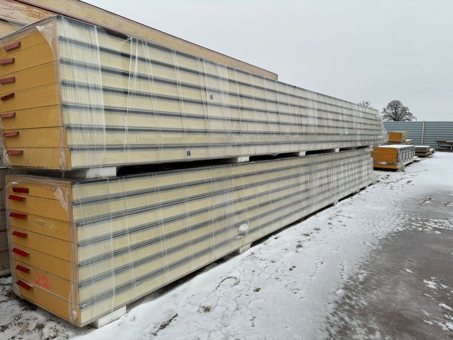 Płyty warstwowe 150mm ścienne NOWE II gat jednolite od 3-10m