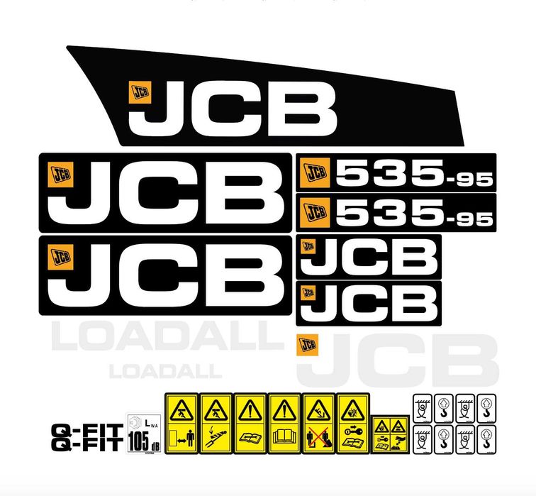 Наклейки jcb 3cx, jcb 4cx, jcb 531-70, js, manitou, cat, Bobcat, Case