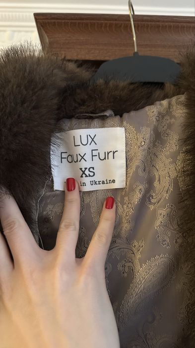 Шуба еко Коричнева