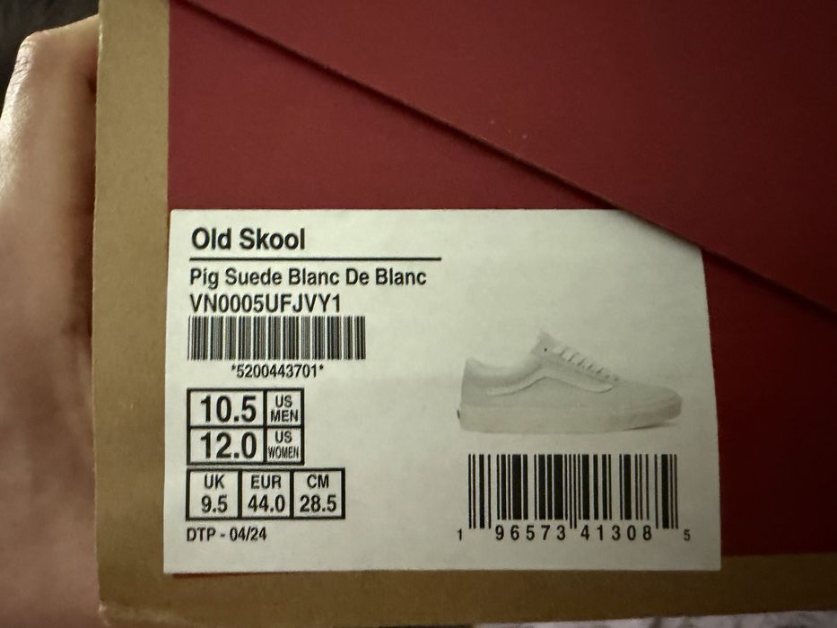 Кеди замшеві Vans Old Skool, eu44, 28cm