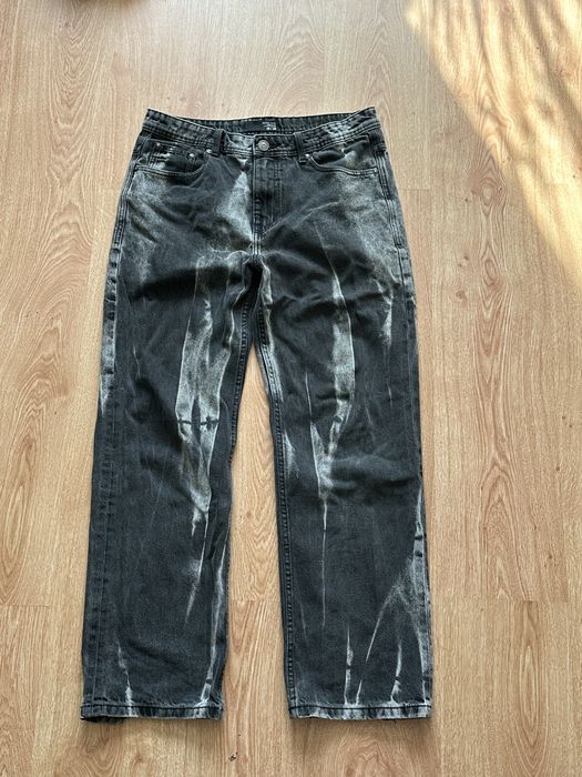 Сірі джинси wide-leg, розмір 30/30