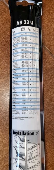 Wycieraczki BOSCH AeroTwin AR22U 550 / 475 mm