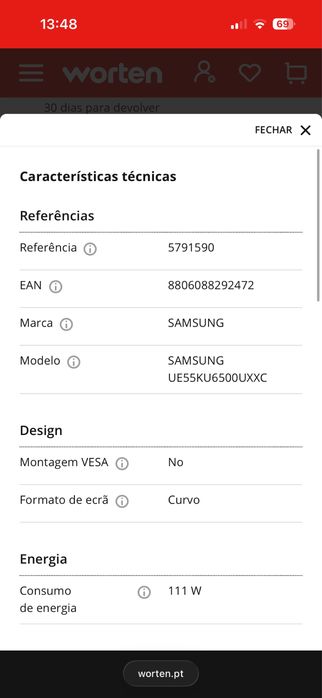 Televisao samsung