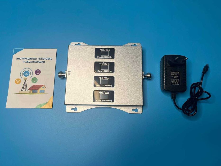 Усилитель связи 3G 4G LTE GSM репитер 4 диапазона  900 1800 2100 2600