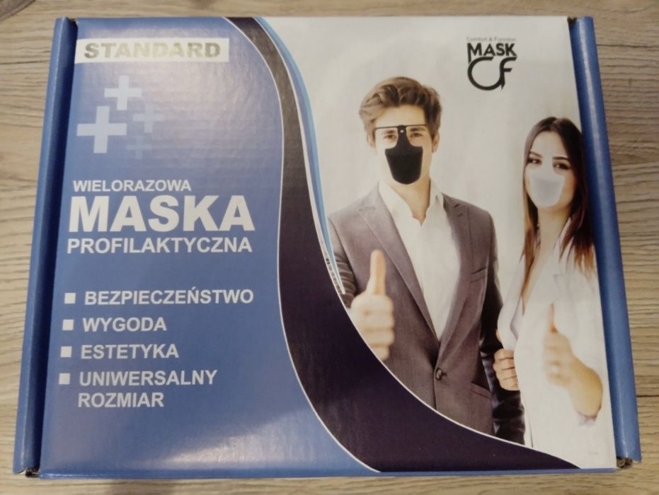 Przyłbica okularowa, maska ochronna na nos i usta