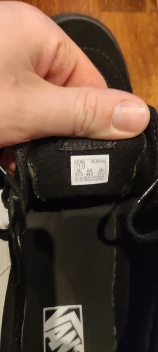 Używane trampki Vans Sk8 low czarne zamszowe rozmiar 44,5