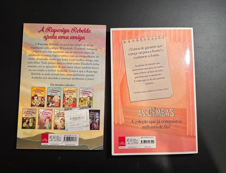 3 livros: O Atlas Esmeralda, As Gémeas e A Rapariga Rebelde ajuda uma