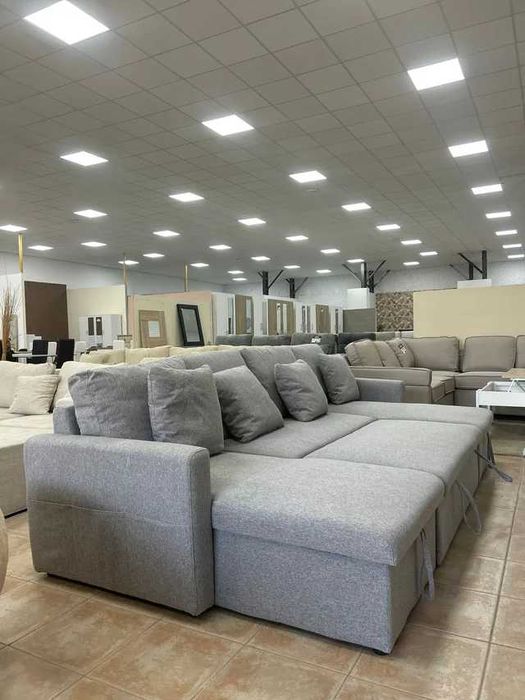 Sofá cinza chaise longue + entrega gratis