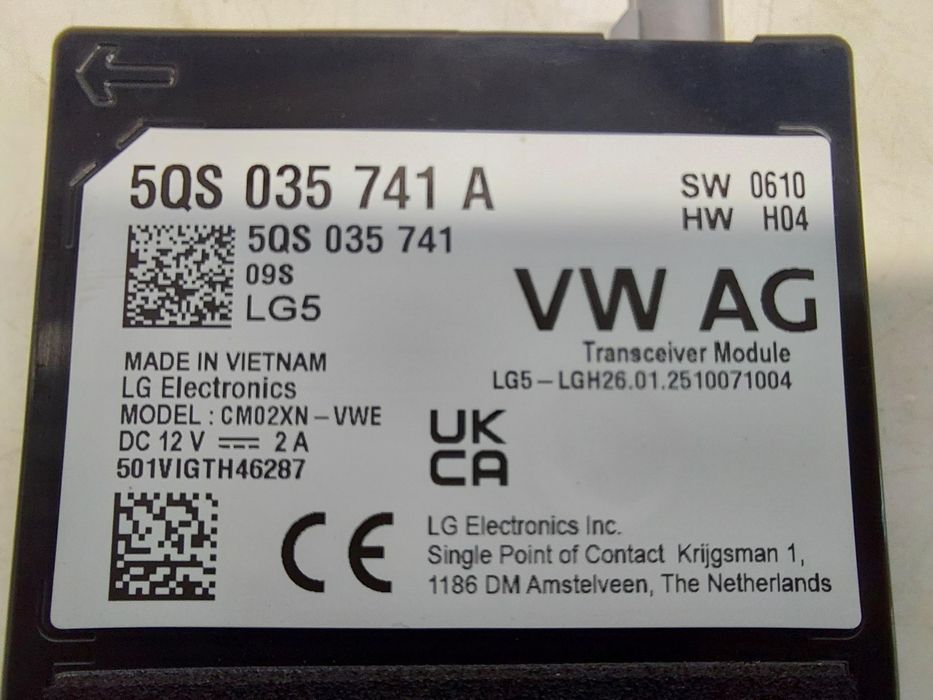 Vw passat r b9 3j0 sterownik moduł wzmacniacz radia anteny 5qs035741a