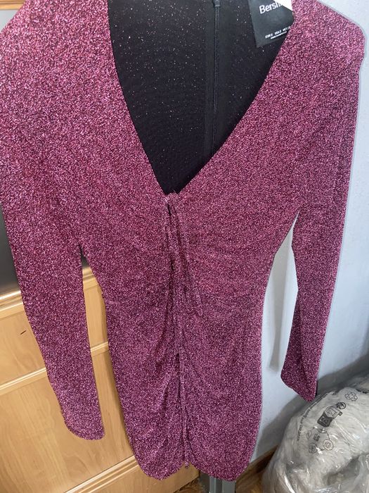 Brokatowa Sukienka Bershka S Viral Hit Sylwester Impreza Święta