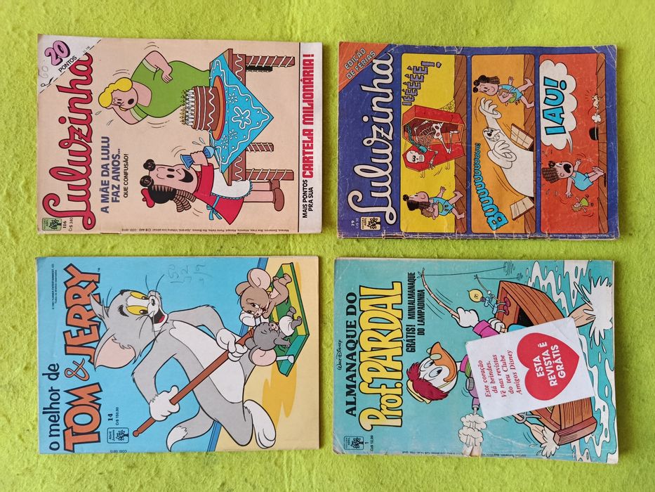 4 BD Disney -  Tom & Jerry,  Prof. PARDAL,  Luluzinha  (revistas)