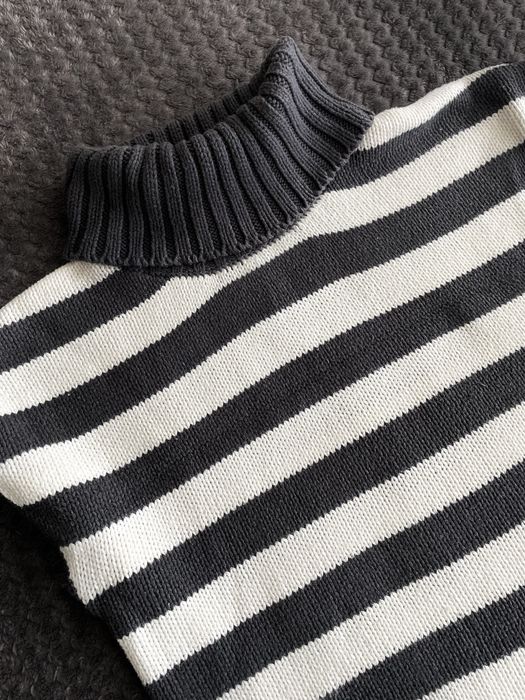 Damski golf w paski bez rękawów bialo szary S C&A