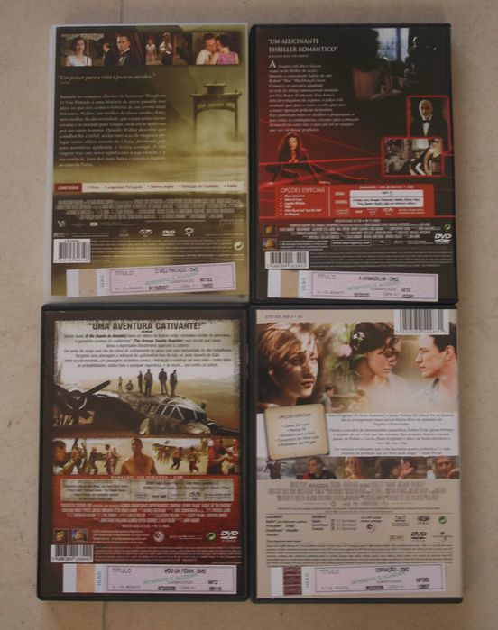 Lote de 4 filmes dvd's