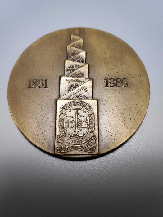 Medalha Fonseca e Burnay em latão