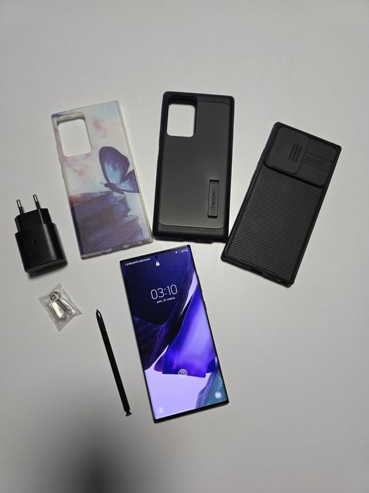 Samsung Galaxy Note 20 Ultra 5G | 3x Etui, Ładowarka, Końcówki Rysika