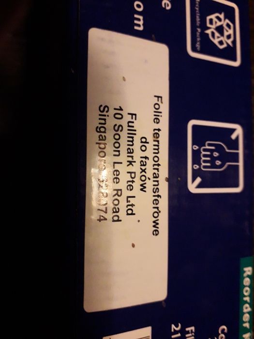 Folie termotransferowe do faxów