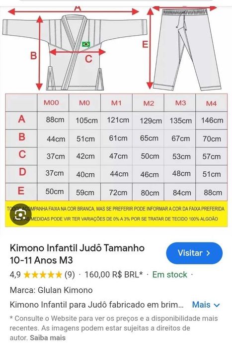 Gui jiu jitsu Kimono/fato M3