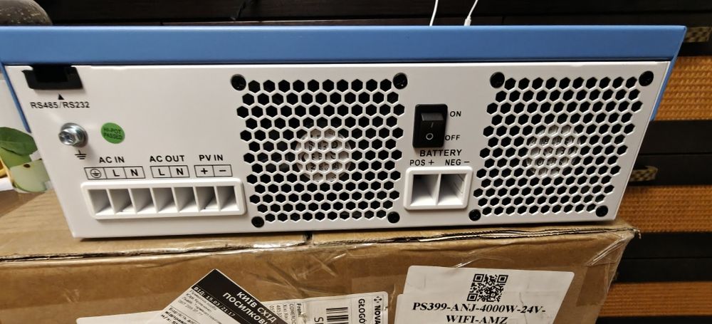 Гибридный солнечный инвертор ANENJI 4200W 24V MPPT WiFi (500V PV)