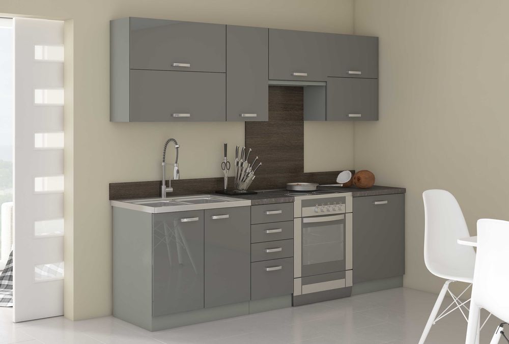 Meble Kuchenne IGA 180cm Kuchnia MDF POŁYSK 3 kolory