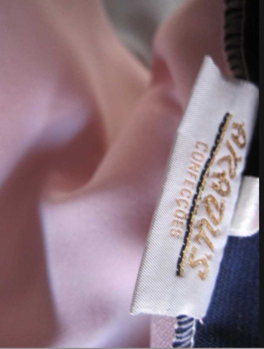 Camisa salmão Aradu´s T50, botões à frente e manga curta