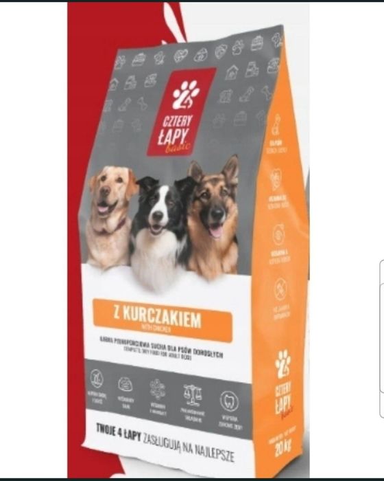 Karma dla psa o smaku kurczka 20 kg