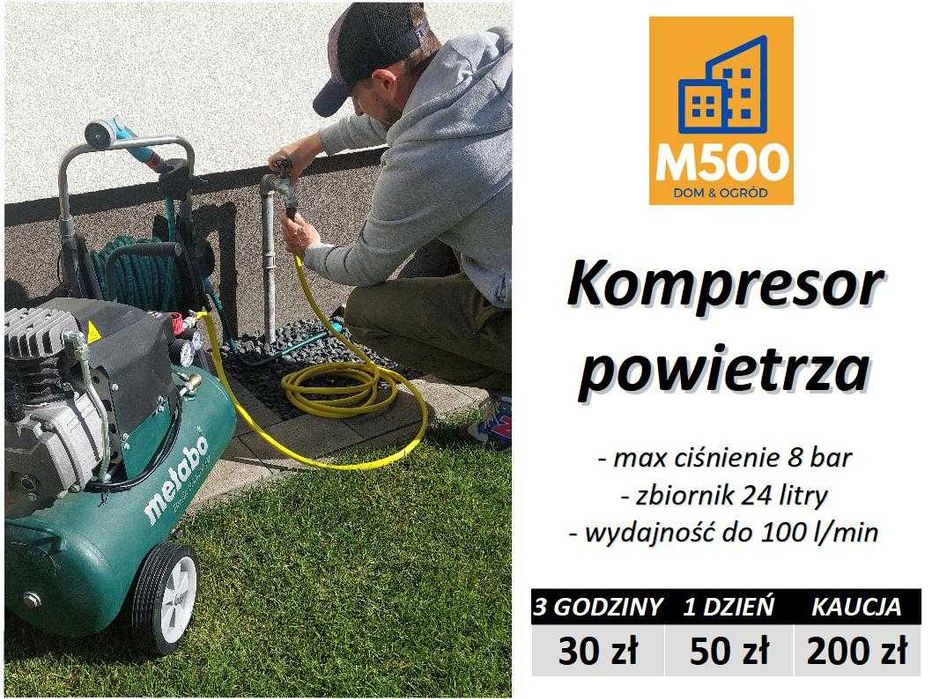 Wypożyczę kompresor sprężarka powietrza lekki niewielki 24l