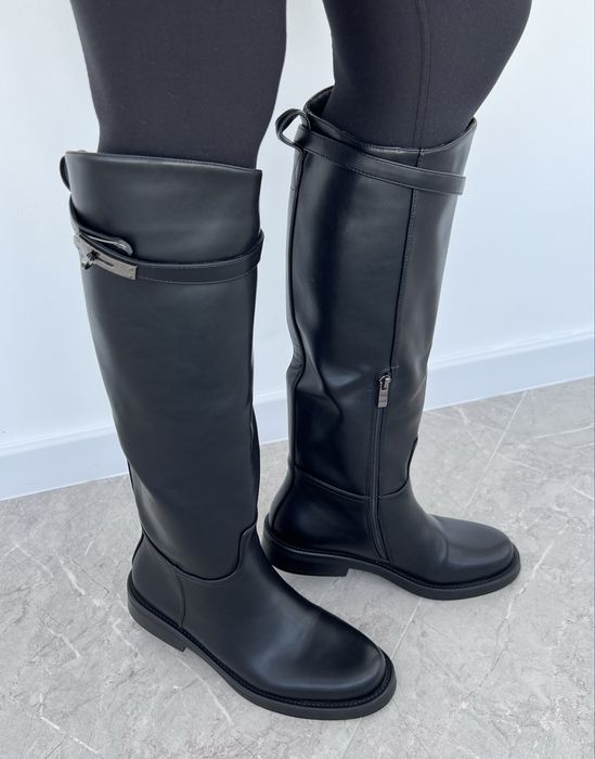 Жіночі сапоги Єрмес,Чоботи труби,сапоги високі Єрмес,демісезонні чобот